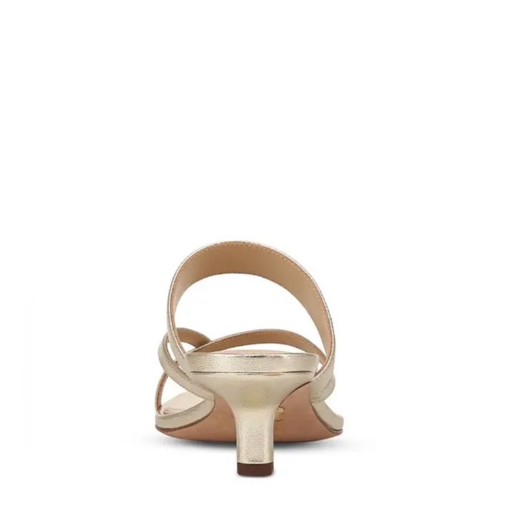 Veronica Beard Metallic Gold Strappy Slide Sandal size 6.5 - Picture 2 of 8